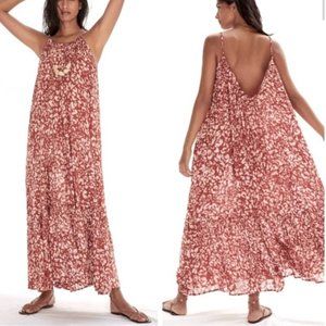 Anthropologie Flounced Maxi Lounge Dress Size XS